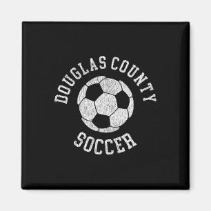 Douglas County Soccer Retro Distressed 90's Vintag Magnet