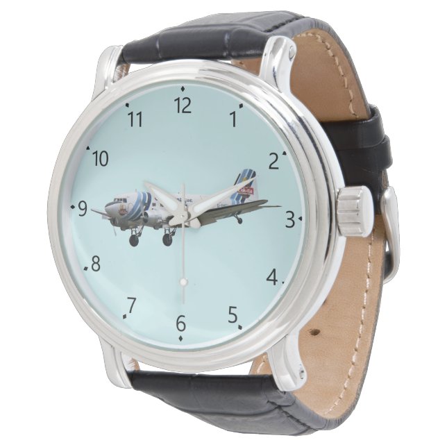 Douglas Dakota DC3 G-AMSV numbered dial Watch (Angled)