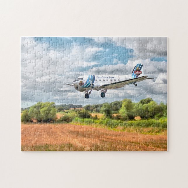 Douglas Dakota DC3 on finals  Jigsaw Puzzle (Horizontal)