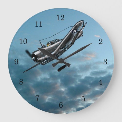 Douglas Dauntless Dive Bomber Large Clock