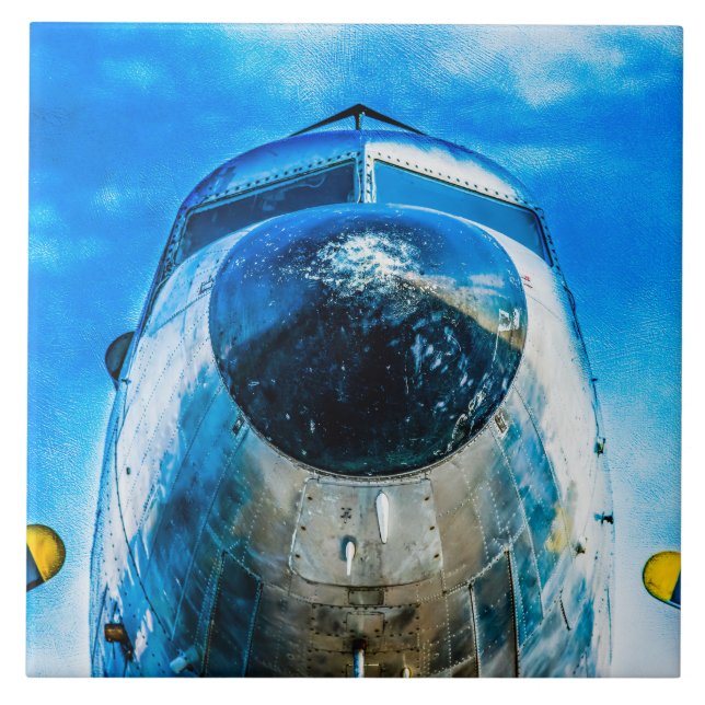 Douglas DC-3 Aircraft Ceramic Tile (Front)