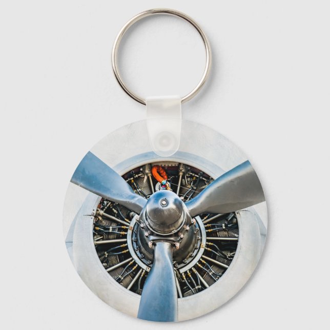 Douglas DC-3 Aircraft. Propeller Keychain (Front)