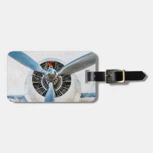 Douglas DC-3 Aircraft. Propeller Luggage Tag