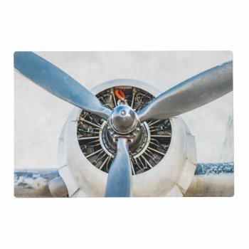 Douglas Dc-3 Aircraft. Propeller Placemat by DigitalSolutions2u at Zazzle