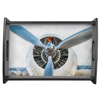 Douglas Dc-3 Aircraft. Propeller Serving Tray by DigitalSolutions2u at Zazzle