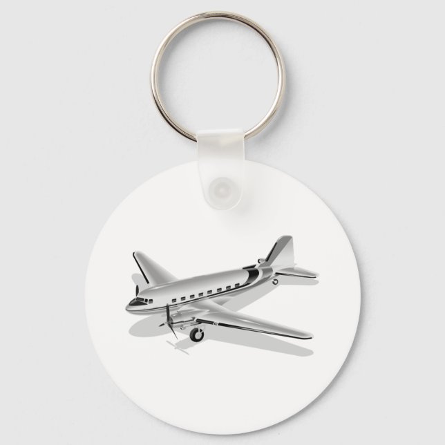 Douglas DC-3 Airplane Keychain (Front)