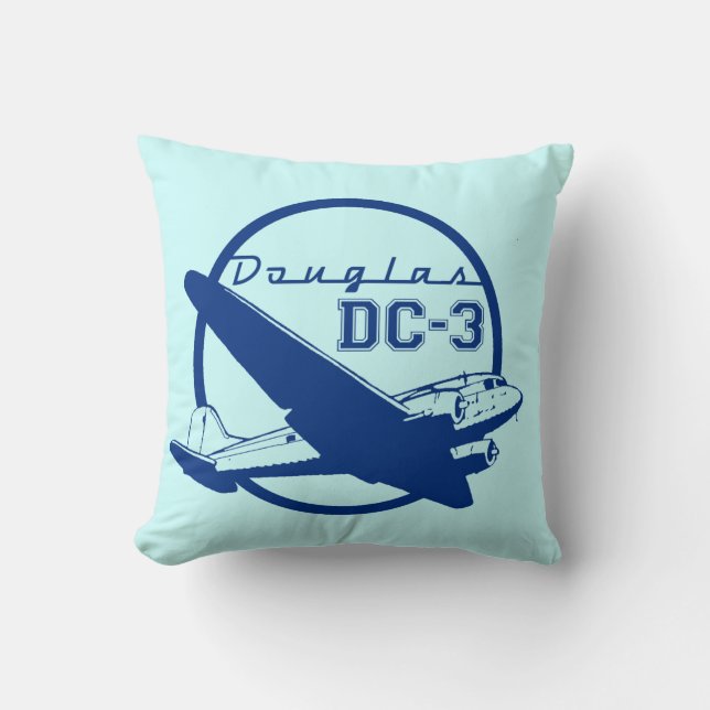 Douglas DC-3 Throw Pillow (Front)