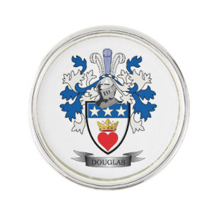Douglas Family Crest Coat of Arms Pin