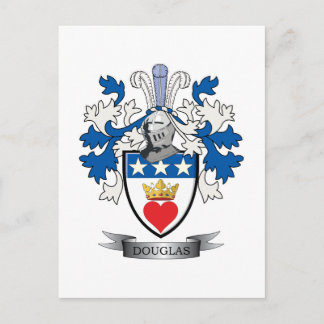 Douglas Family Crest Coat of Arms Postcard