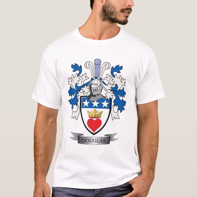 Douglas Family Crest Coat of Arms T-Shirt (Front)