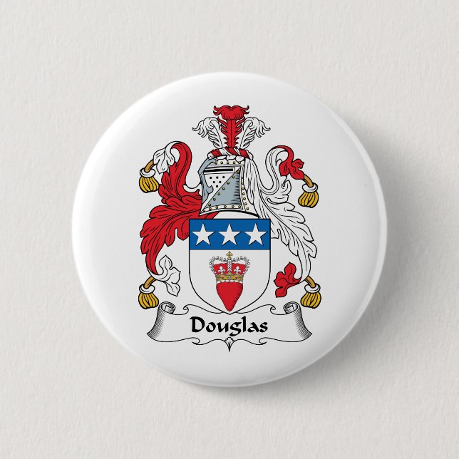 Douglas Family Crest Pinback Button (Front)