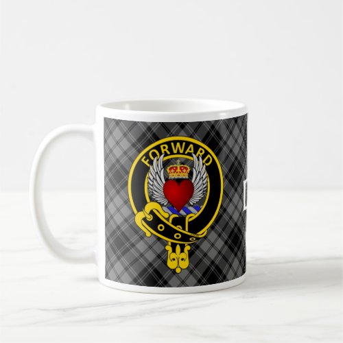 Douglas FORWARD Crest on Grey Douglas Tartan Mug