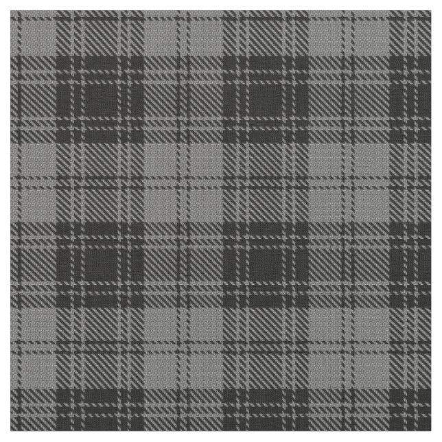 Douglas gray Tartan Fabric (Close Up)