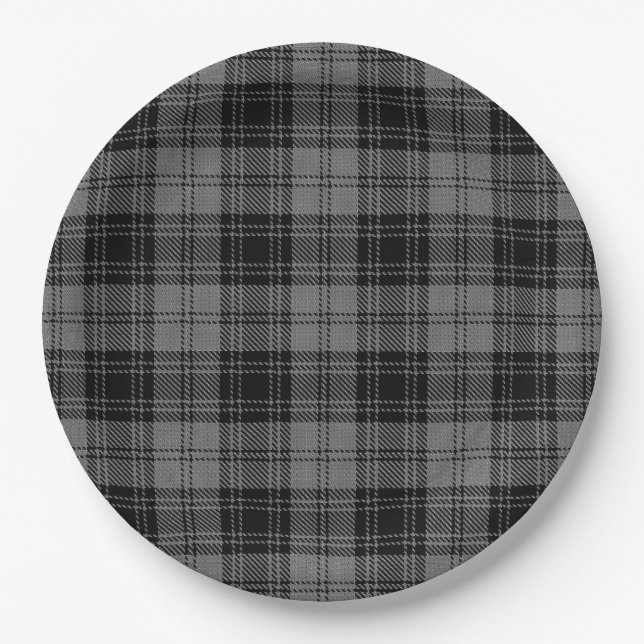 Douglas gray Tartan Paper Plates (Front)