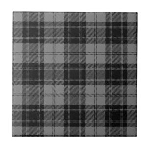 Douglas Grey Clan Hunting Tartan Plaid Pattern Ceramic Tile