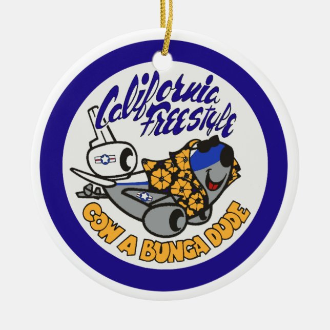 Douglas KC-10 Extender California Freestyle Ceramic Ornament (Front)