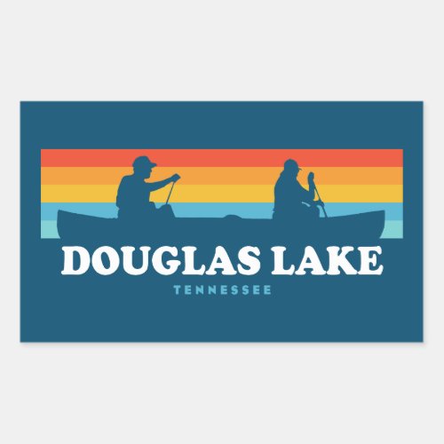 Douglas Lake Tennessee Canoe Rectangular Sticker