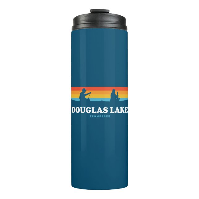Douglas Lake Tennessee Canoe Thermal Tumbler (Front)