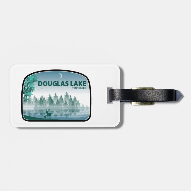 Douglas Lake Tennessee Deer Luggage Tag (Back Horizontal)