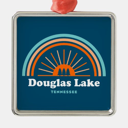 Douglas Lake Tennessee Rainbow Metal Ornament