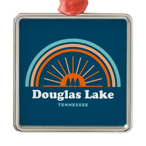 Douglas Lake Tennessee Rainbow Metal Ornament