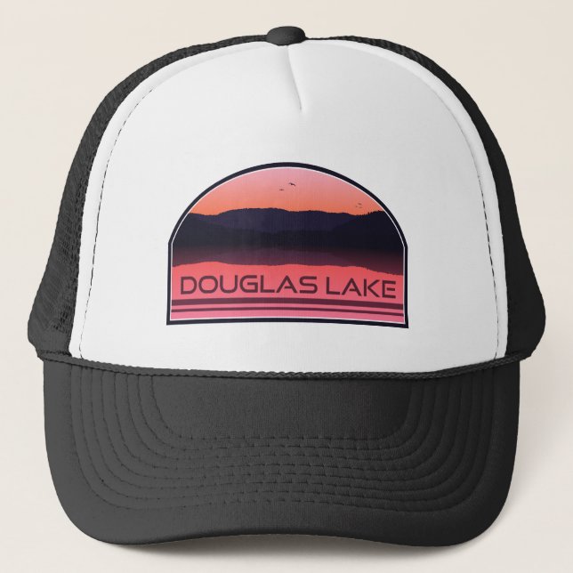 Douglas Lake Tennessee Red Sunrise Trucker Hat (Front)