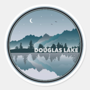 Douglas Lake Tennessee Reflection Classic Round Sticker