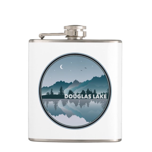 Douglas Lake Tennessee Reflection Flask (Front)