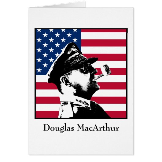 Douglas MacArthur and the US Flag Cards (Front)