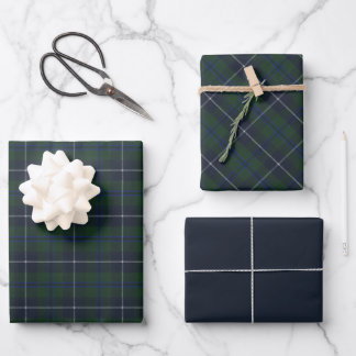 Douglas Modern Original Scottish Tartan Wrapping Paper Sheets