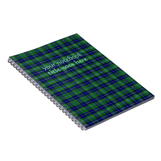 Douglas Official Tartan with custom title Notebook (Right Side)