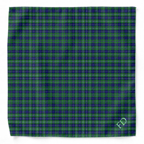 Douglas Official Tartan with monogram / initials Bandana
