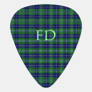 Douglas Official Tartan with monogram / initials Guitar Pick