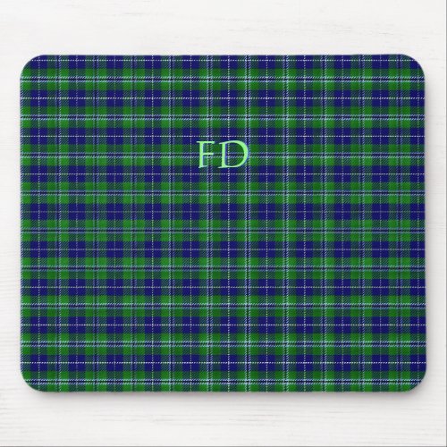 Douglas Official Tartan with monogram  initials Mouse Pad
