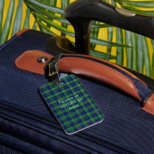 Douglas Official Tartan with monogram / name Luggage Tag
