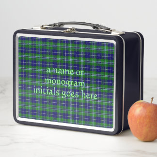 Douglas Official Tartan with monogram / name Metal Lunch Box