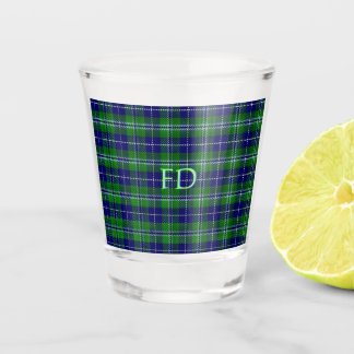 Douglas Official Tartan with monogram / name Shot Glass