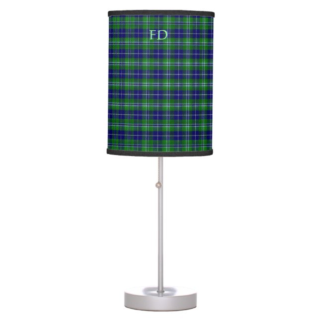 Douglas Official Tartan with monogram / name Table Lamp (Front)