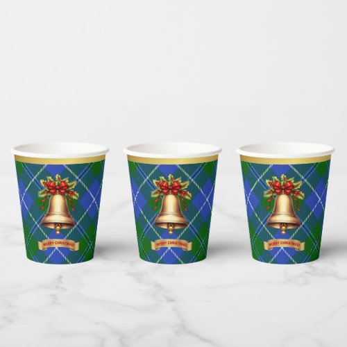 Douglas Personalized Tartan Christmas Paper Cups