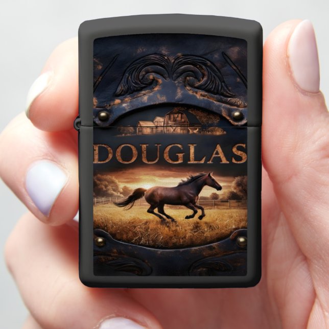 Douglas Ranch Horse Zippo Lighter (In Hand)