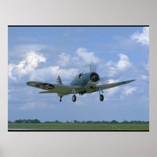 Douglas SBD Dauntless Flying Front_WWII Planes Poster