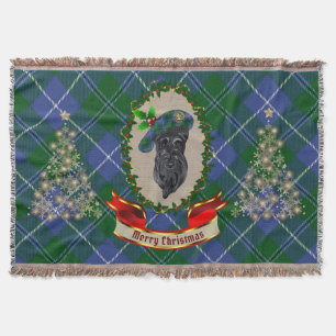 Douglas Scottie Dog Christmas Throw Blanket