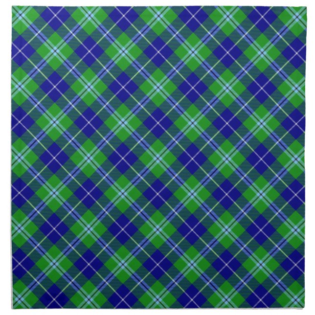 Douglas Scottish Tartan Clan Plaid Cloth Napkin (Front)