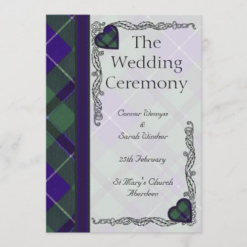 Douglas Scottish Tartan Personalized Invitation