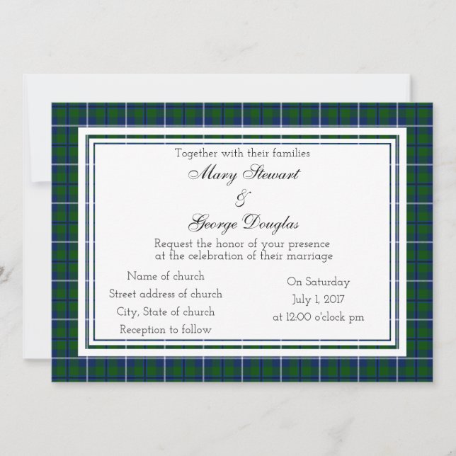 Douglas Scottish Wedding Invitation (Front)