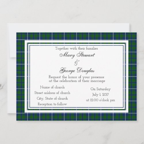 Douglas Scottish Wedding Invitation