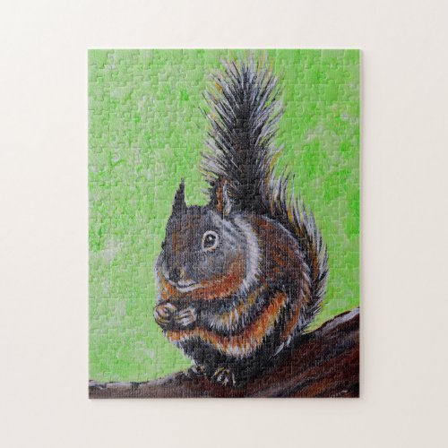 Douglas Squirrel Painting 2 Jigsaw Puzzle