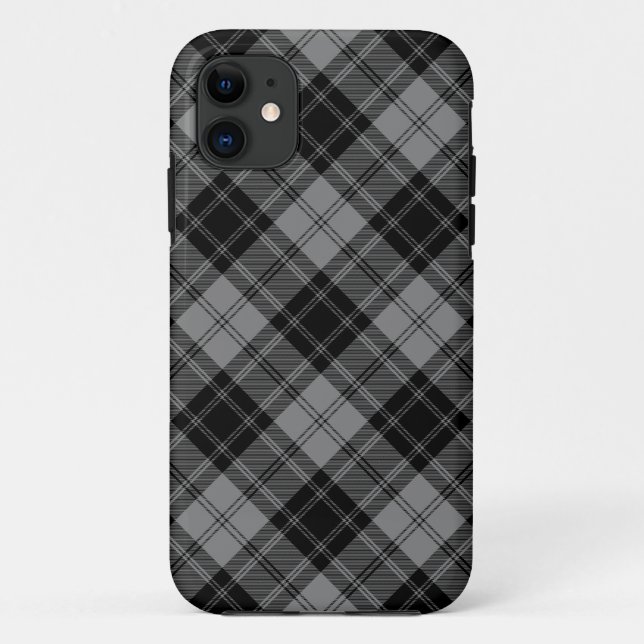 Douglas tartan black gray plaid Case-Mate iPhone case (Back)