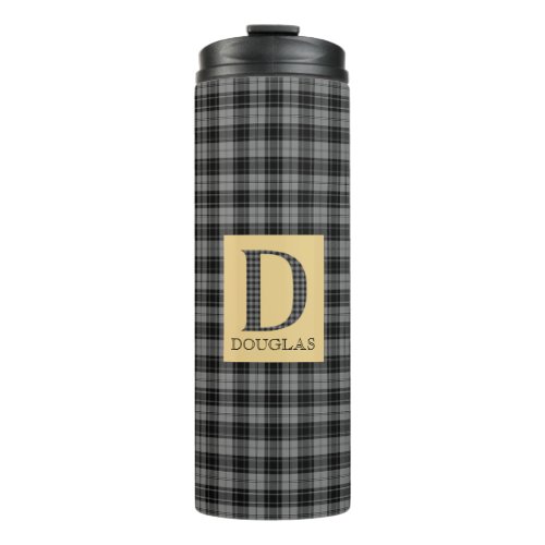 Douglas Tartan Monogram D  Thermal Tumbler