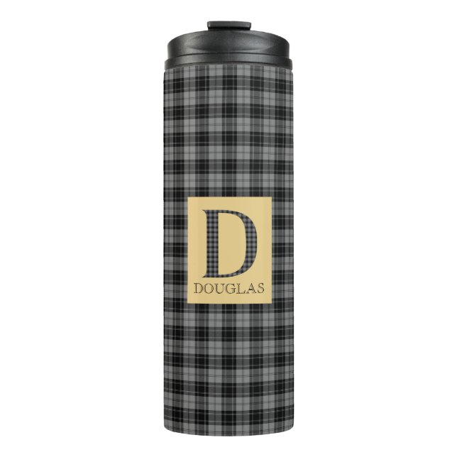 Douglas Tartan Monogram D  Thermal Tumbler (Front)